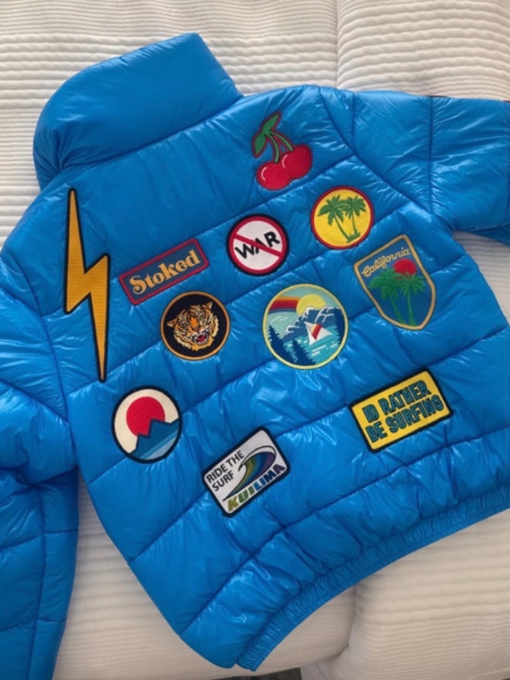 Authentic Aviator Nation Velvet Puffer Jacket - Rare Premium Streetwear